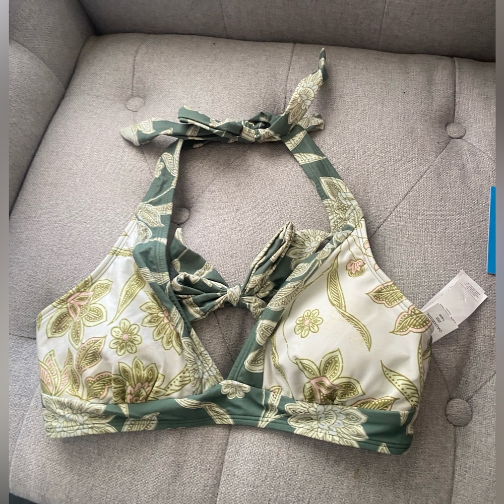 Cupshe Floral Halter Bikini SwimTop